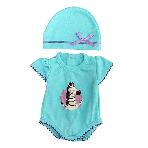 Miunana Vestidos Ropas + Sombrero para 14 - 18 Pulgada Muñeca Bebé 36 - 46 cm (NO Incluye MUÑECA)