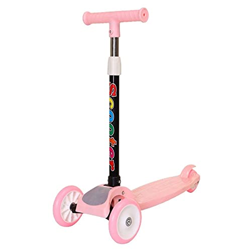 MJJCY Scooters de pies para niños de 3 Ruedas Kick Scooter LED Shine Balance Bike Ajustable Altura Skateboard Scooter para niños/niñas (Color : Without Led Light)