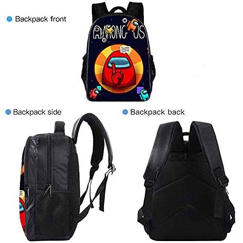 Mochila Entre Nosotros Hot Game Among Us Mochila Estampada Mochila De Escuela Primaria Material De Poliéster Negro Adecuado Para Que Los Niños Y Niñas Vayan A La Escuela Y Salgan A Usar