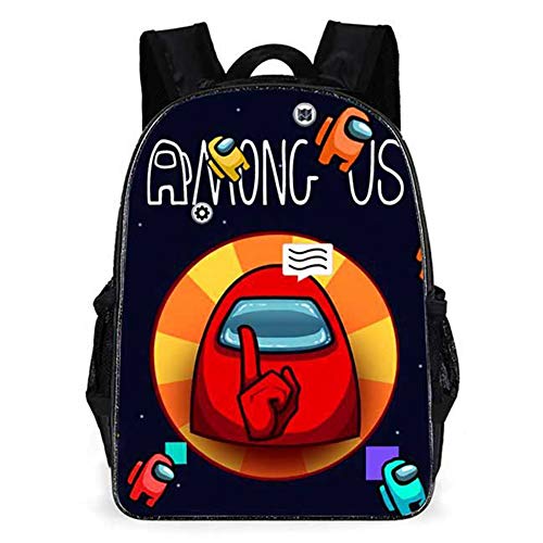 Mochila Entre Nosotros Hot Game Among Us Mochila Estampada Mochila De Escuela Primaria Material De Poliéster Negro Adecuado Para Que Los Niños Y Niñas Vayan A La Escuela Y Salgan A Usar