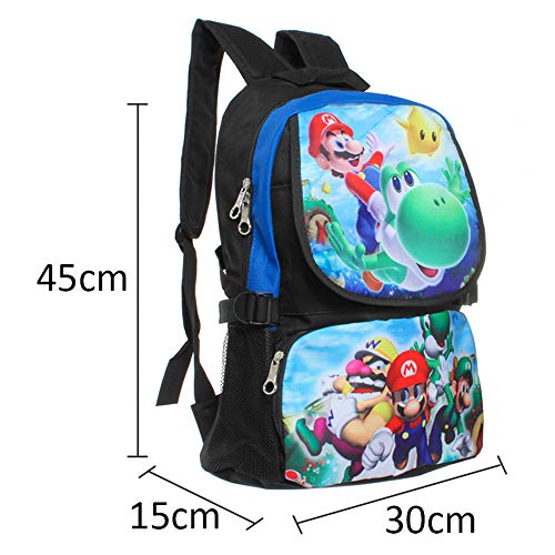 Mochila escolar Bonamana para adolescentes con dibujos de Super Mario