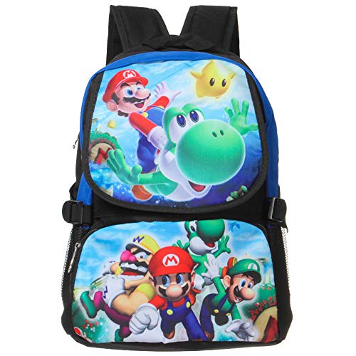 Mochila escolar Bonamana para adolescentes con dibujos de Super Mario