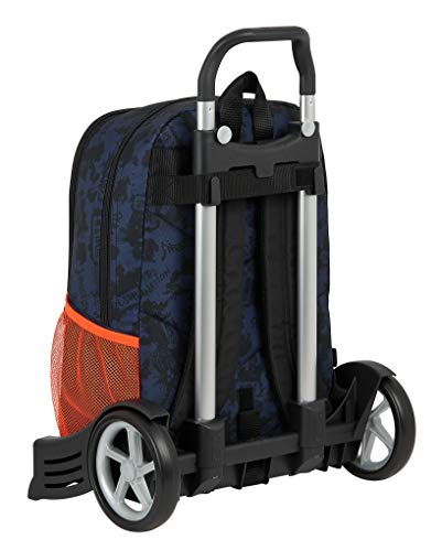 Mochila Escolar con Carro Safta Evolution Incluido de Nerf