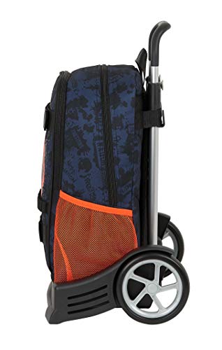 Mochila Escolar con Carro Safta Evolution Incluido de Nerf