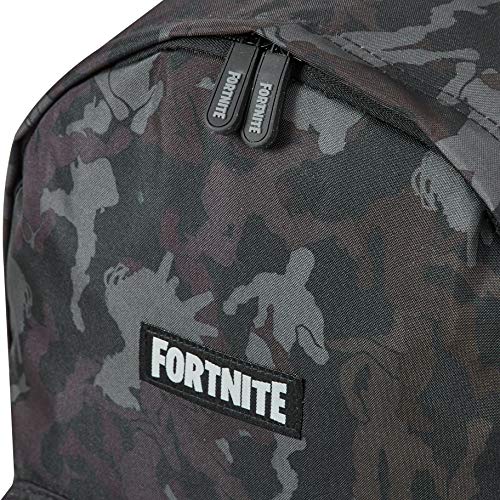 Mochila Fortnite para Niños | Mochilas Escolares Juveniles | Mochila Escolar Llama, Camuflaje | Estilo Unisex para Niños y Adultos | Regalos para Adolescentes (Negro Emotes)