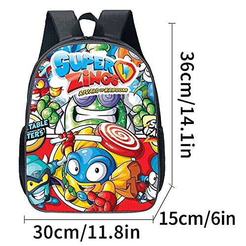 Mochila Superzings Mochila Escolar para niños Superzings Mochila Superzings Mochila de Anime de Dibujos Animados para niños Estudiantes de Primaria y Secundaria