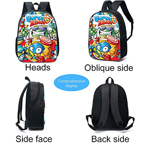 Mochila Superzings Mochila Escolar para niños Superzings Mochila Superzings Mochila de Anime de Dibujos Animados para niños Estudiantes de Primaria y Secundaria