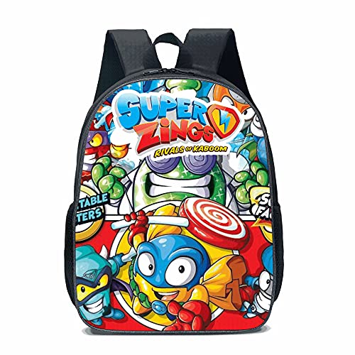 Mochila Superzings Mochila Escolar para niños Superzings Mochila Superzings Mochila de Anime de Dibujos Animados para niños Estudiantes de Primaria y Secundaria