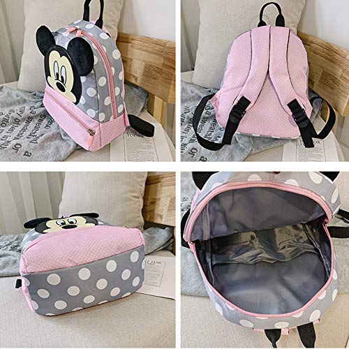 Mochilas Escolares - WENTS Material Escolar para Niñas Mochila Infantil con Minnie Mouse en Diseño 3D Mochila Rosa de Gran Capacidad Regalos Originales para Niñas