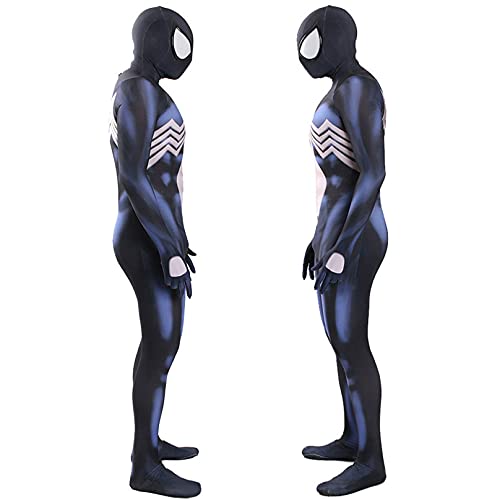 MODRYER Kids Spiderman Bodysuit Venom Mono Mascarilla Halloween Cosplay Disfraces Niños Performance Onesies Lycra Spandex Zentai 3D Impreso Tasas de Superhéroes,Blue-Woman/L 160~165cm