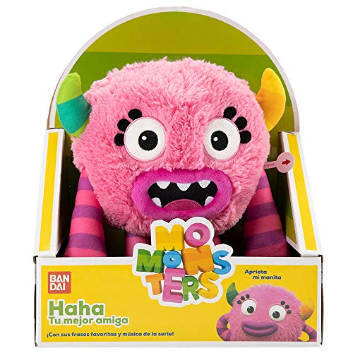 Momonsters Haha - Peluche Musical, Color Rosa Multicolor TO31000