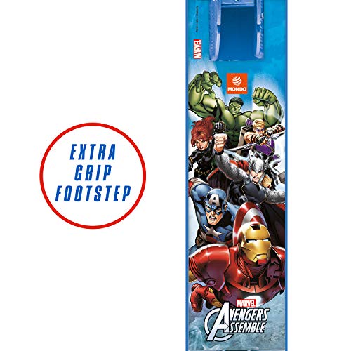 MONDO-18009 Patinete Avengers, Multicolor, Manillar es Ajustable en Diferentes Alturas de 72 a 76,5 cm (18009)