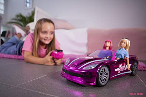 Mondo-63619 Mattel BARBBIE Dream Car vehículo teledirigido, Color Rosa, 63619