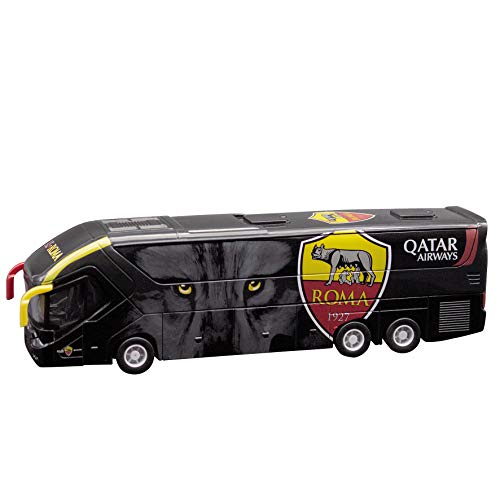 Mondo Motors-Pullman A.S. Roma 51216-Modelo de Juguete, autobús con retrocarga de Embrague, Color Naranja, Amarillo, Rojo y Negro. (51216)