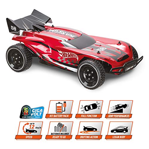 Mondo Radio Control Hot Wheels Buggy Gator, Color Rojo/Negro/Blanco (63652)