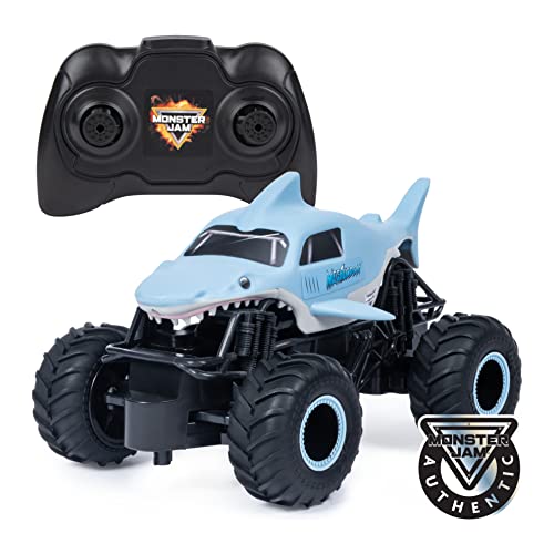 Monster Jam Megalodon - Camión Monstruo de Control Remoto Oficial (Escala 1:24, 2,4 GHz, para Edades de 4 años en adelante)