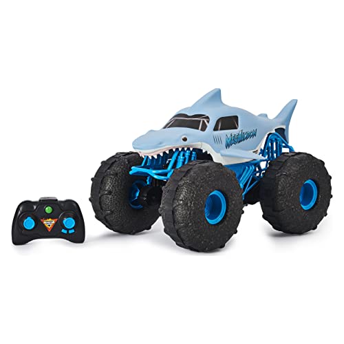 Monster Jam Megalodon STORM - Camión monstruo de control remoto todo terreno, escala 1:15