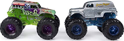 Monster Jam Oficial Grave Digger vs Grave Digger (1984 Retro) Camiones Monstruos fundidos a presión Que cambian de Color, Escala 1:64