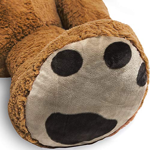 Monzana Osito de Peluche Teddy Marrón XL 150cm Dulce Oso de Felpa Extra Grande y Suave con Lazo