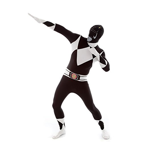 Morphsuits MLPRBKM - Disfraz de Power Rangers para Adultos, Talla M, Color Negro