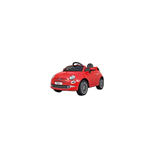 Motoor Kids Coche eléctrico para niños Fiat 500 con Mando Radio Control y batería 6V (Rojo, Blanco y Rosa) - Juguetoon (Rojo)