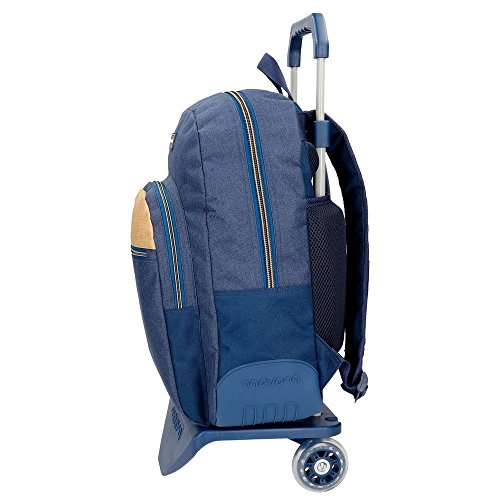 Movom Babylon Mochila Escolar con Carro Azul 33x44x13,5 cms Poliéster 19.6L