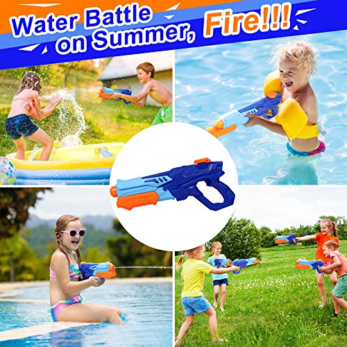 MOZOOSON Pistola de Agua de Juguete para Niñas de Niños, Potente Chorro de Agua con un Alcance Largo 33ft, Water Pistol Gun para Batalla de Agua, Fiestas de Verano al Aire Libre, Capacidad de 750ml