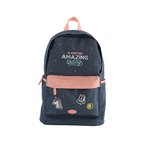 Mr. Wonderful ME2019AE - Mochila, Azul, Medidas de la Mochila: 46 x 26 x 13 cm