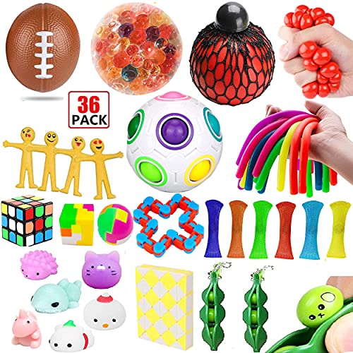 mUj1 36Pc Fidget Toy Packs, Set De Juguetes Sensoriales Fidget Baratos,para Sensory Toy Box para Niños Adultos /Autismo Regalo/ Fiesta Navidad Cumpleaños