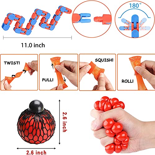 mUj1 36Pc Fidget Toy Packs, Set De Juguetes Sensoriales Fidget Baratos,para Sensory Toy Box para Niños Adultos /Autismo Regalo/ Fiesta Navidad Cumpleaños