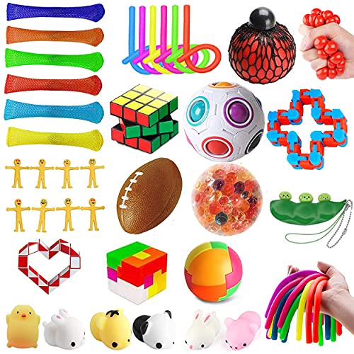 mUj1 36Pc Fidget Toy Packs, Set De Juguetes Sensoriales Fidget Baratos,para Sensory Toy Box para Niños Adultos /Autismo Regalo/ Fiesta Navidad Cumpleaños