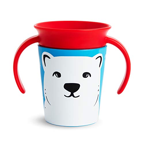 Munchkin Miracle 360 grados Wildlove Vaso de Entrenamiento con Asas, Set de 1, Oso Polar, 177 ml