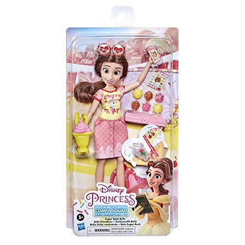 Muñeca de Disney Princess Comfy Squad Estilo azucarero Belle Fashion con Traje y Accesorios inspirados en la Fiebre del azúcar, Juguete para niñas de 5 años en adelante