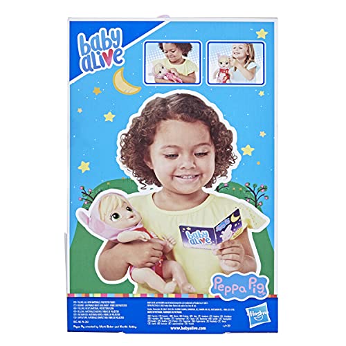 Muñeca de Peppa, Buenas Noches, de Baby Alive, Juguete de Peppa Pig, Primera muñeca bebé, Cuerpo blandito, para niños a Partir de 2 años, Rubia