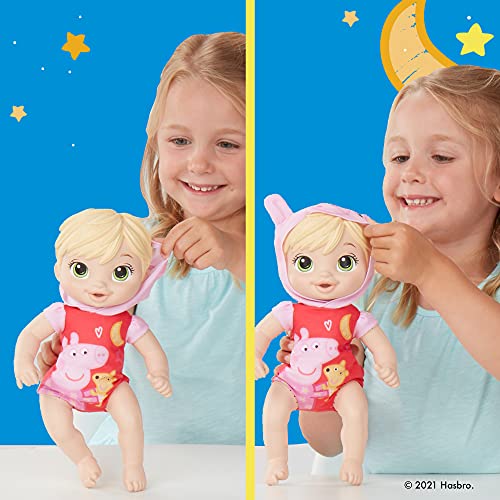 Muñeca de Peppa, Buenas Noches, de Baby Alive, Juguete de Peppa Pig, Primera muñeca bebé, Cuerpo blandito, para niños a Partir de 2 años, Rubia