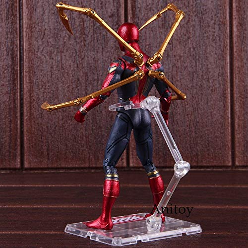 Muñeca de superhéroe - Hot Toys Marvel Avengers Infinity War Iron Spider Spiderman Figura de acción PVC Spider Man Figura de colección Modelo de Juguete 17 cm Carácter de superhéroe