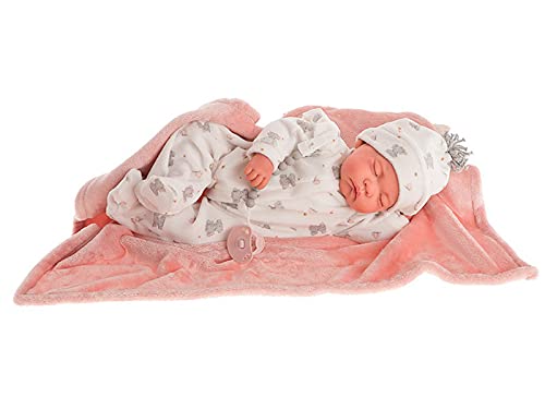 MUÑECAS ANTONIO JUAN S.L. Sweet Reborn Luna Pijama Elefantes 40 cm