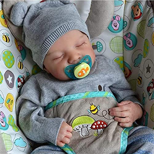 Muñecas Reborn Para Dormir de 19 Pulgadas, Muñeco de Silicona Realista Para Niño Y Niña, Recién Nacido Suave Y Realista Con Ropa, Para Educación Preescolar, Actividades Familiares