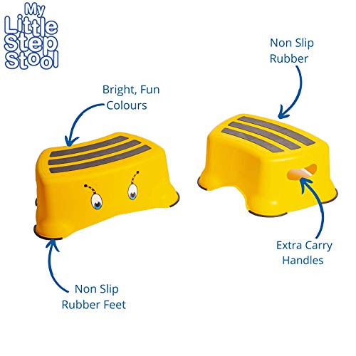 My Little Step - Abejorro Taburete infantil antideslizante - paso de aprendizaje para niños, Ideal para que los más pequeños lleguen al inodoro y al lavabo.