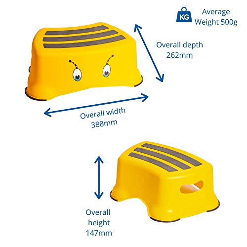 My Little Step - Abejorro Taburete infantil antideslizante - paso de aprendizaje para niños, Ideal para que los más pequeños lleguen al inodoro y al lavabo.