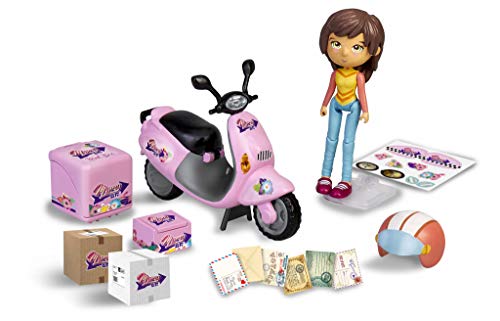 Mymy Becca + Delivery Bike - Pack de Figura con Moto y Accesorios para niños y niñas a Partir de 4 años - (Famosa 700016234)