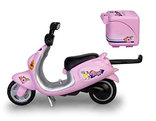 Mymy Becca + Delivery Bike - Pack de Figura con Moto y Accesorios para niños y niñas a Partir de 4 años - (Famosa 700016234)