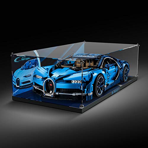 Mysta Vitrina acrílica transparente para Lego 42083 Bugatti Chiron con hebilla de cristal, versión de inyección de tinta, sin set Lego