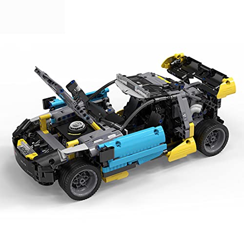 Myste CADA Technik - Coche todoterreno con motor y luces LED y mando a distancia, 4 x 4 todoterreno, juego de construcción de piezas 1176 bloques de sujeción compatibles con Lego Technic