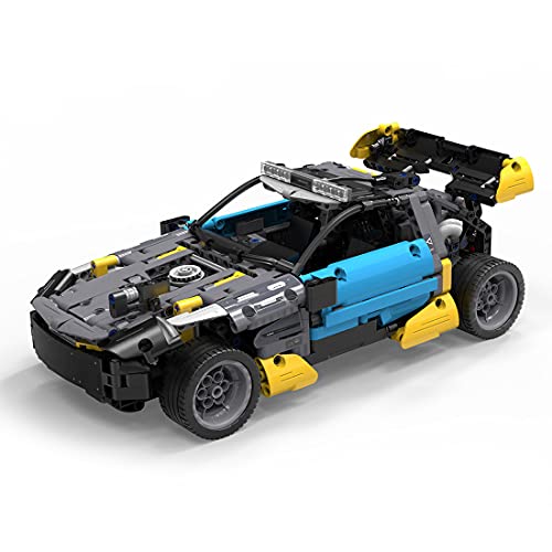 Myste CADA Technik - Coche todoterreno con motor y luces LED y mando a distancia, 4 x 4 todoterreno, juego de construcción de piezas 1176 bloques de sujeción compatibles con Lego Technic