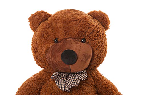 MyTeddyWorld - Oso de peluche grande, perfecto para cumpleaños, boda, día de San Valentín o Navidad, color marrón oscuro, 120 cm