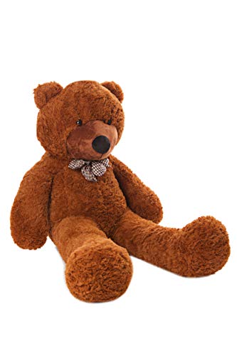 MyTeddyWorld - Oso de peluche grande, perfecto para cumpleaños, boda, día de San Valentín o Navidad, color marrón oscuro, 120 cm