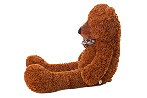 MyTeddyWorld - Oso de peluche grande, perfecto para cumpleaños, boda, día de San Valentín o Navidad, color marrón oscuro, 120 cm