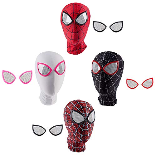 MYYLY Máscaras De Spiderman 3D Vengadores Spider Man Disfraces De Cosplay Lycra Mascarilla Lentes De Superhéroe Regalo Trajes De Fiesta De Cumpleaños Mascarada Onesies,Multi Colored-Kids~One Size