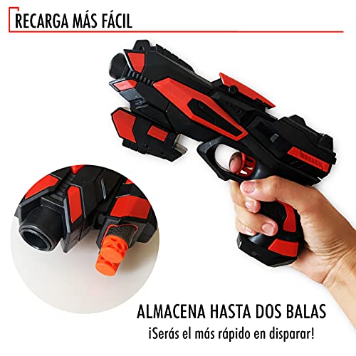 N Naturly Pistola de Juguete Airblast SoftBullet | Pistola Juguete + 6 Balas de Espuma para Juegos de Disparos Niños/as